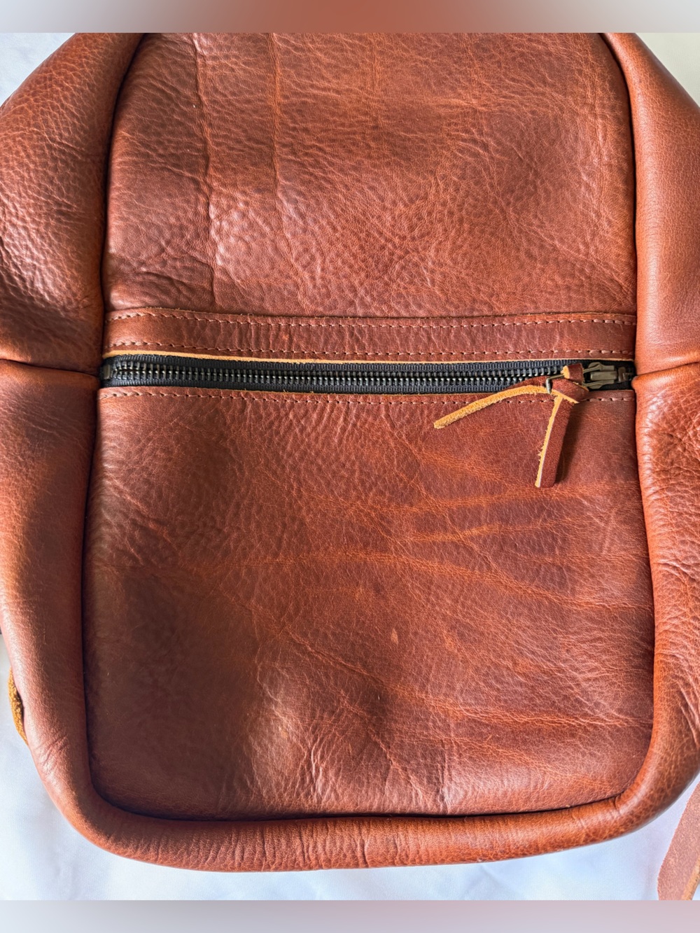 Go Forth Goods Classic Zippered backpack Medium in saddle - Picture 2 of 11